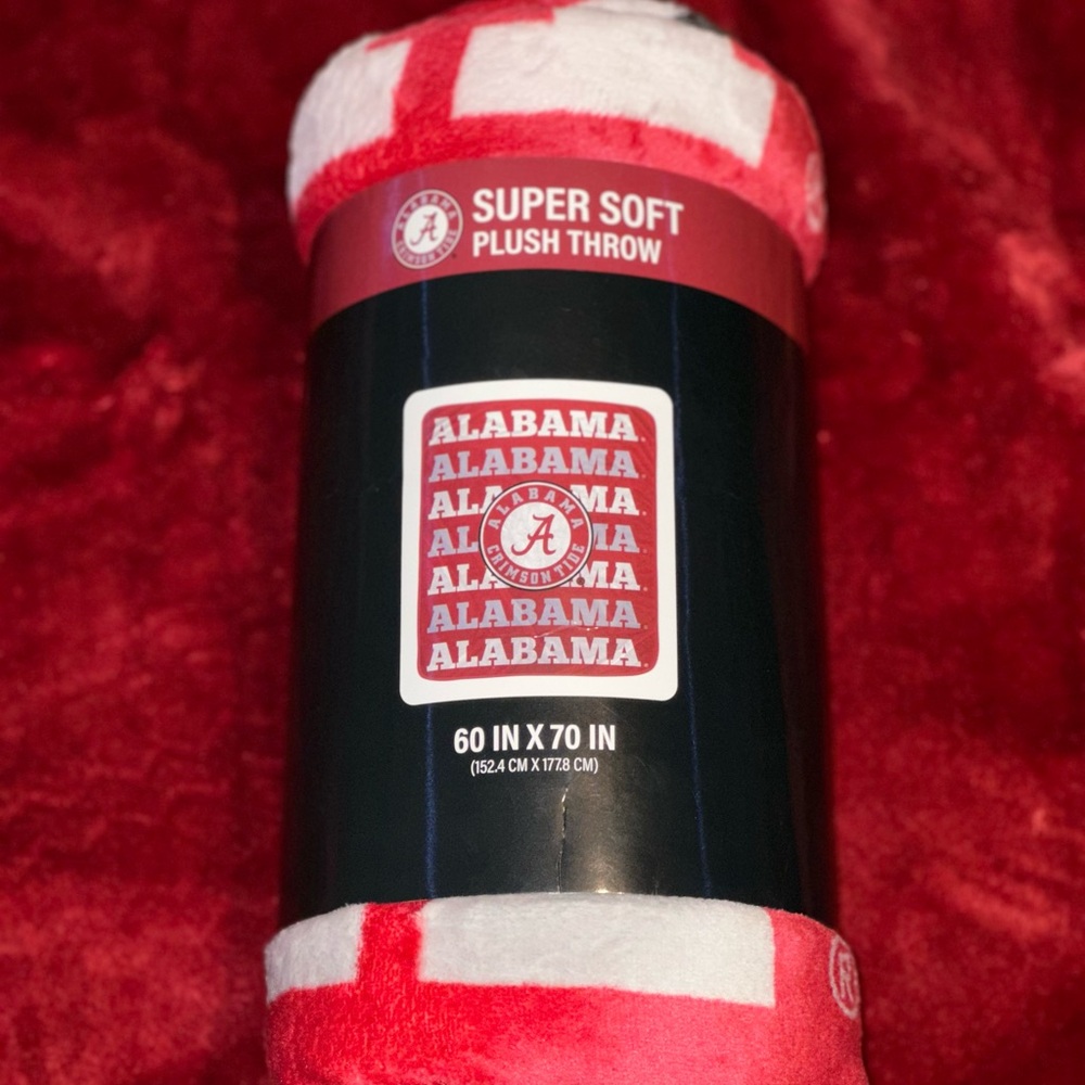 Alabama Super Soft Plush Throw - Red and White